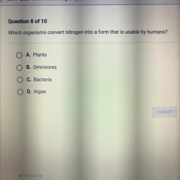 Which organism convert nitorgen into a form that is usable by humans-example-1