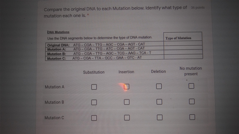 Pls help im being timed) compare the original DNA-example-1