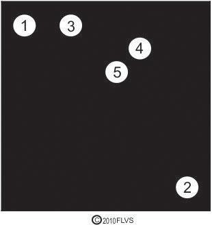 The diagram below shows five objects in the solar system which have equal masses. Which-example-1