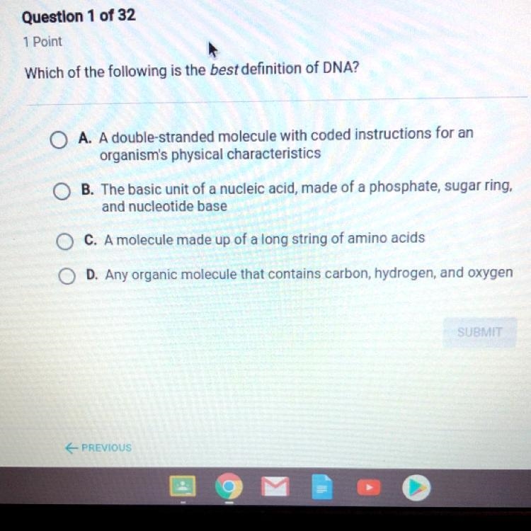 Which of the following is the best definition of DNA-example-1