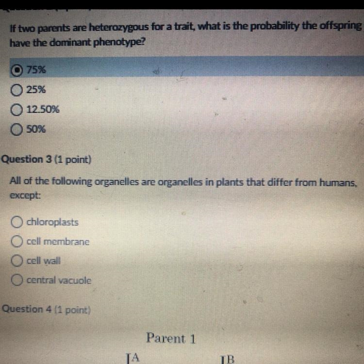 All of the following organelles are organelles in plants that differ from humans, except-example-1