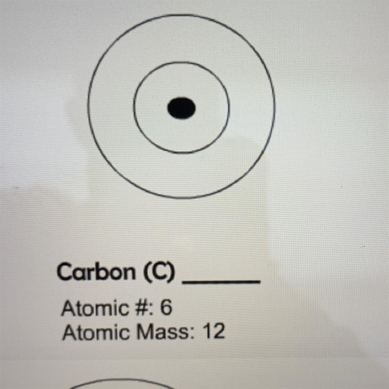 Carbon (C) Atomic #: 6 Atomic Mass: 12-example-1