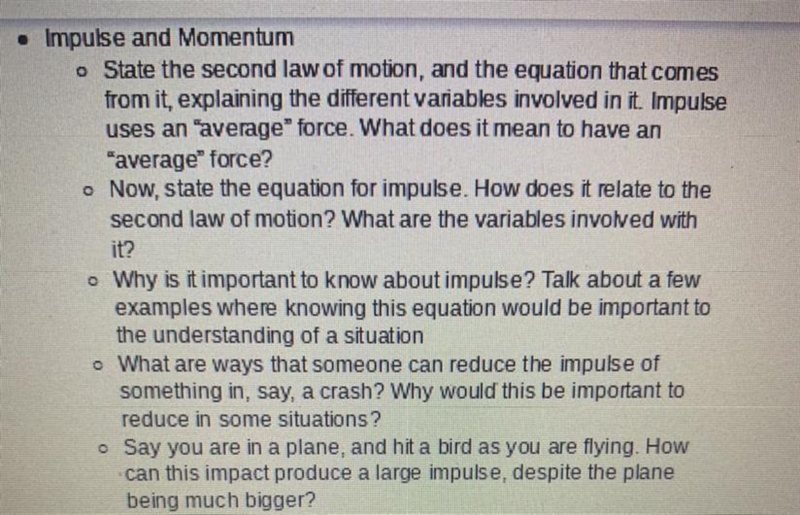 I need help with these questions about impulse and momentum for my test review! Help-example-1