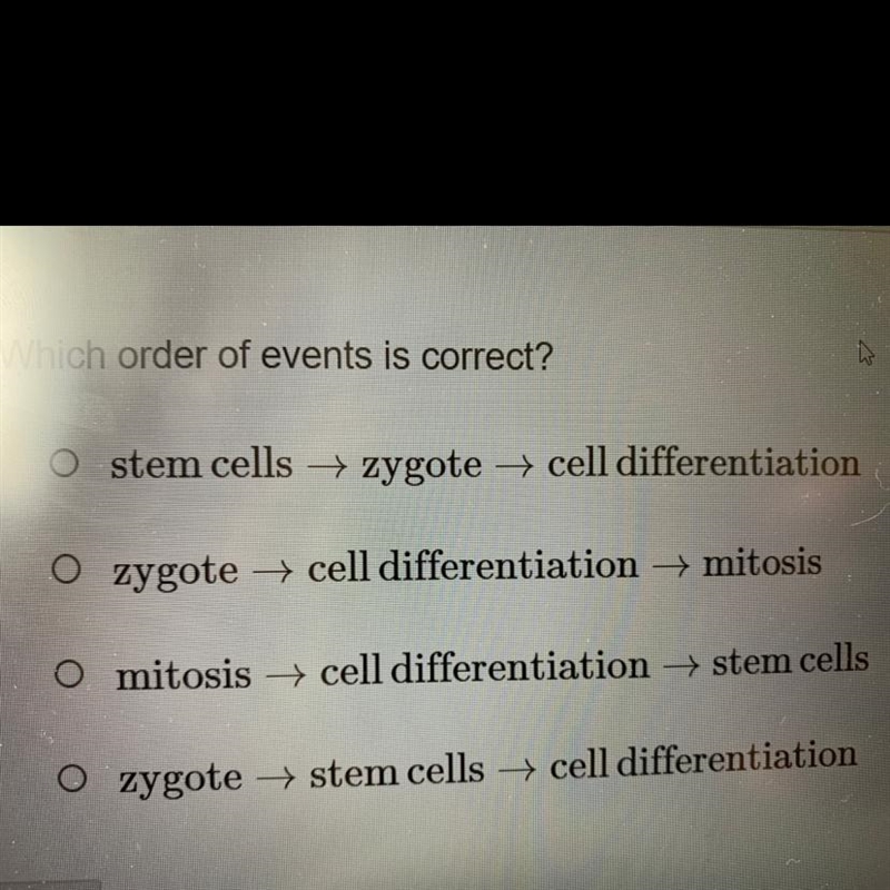 Which order of events is correct?-example-1