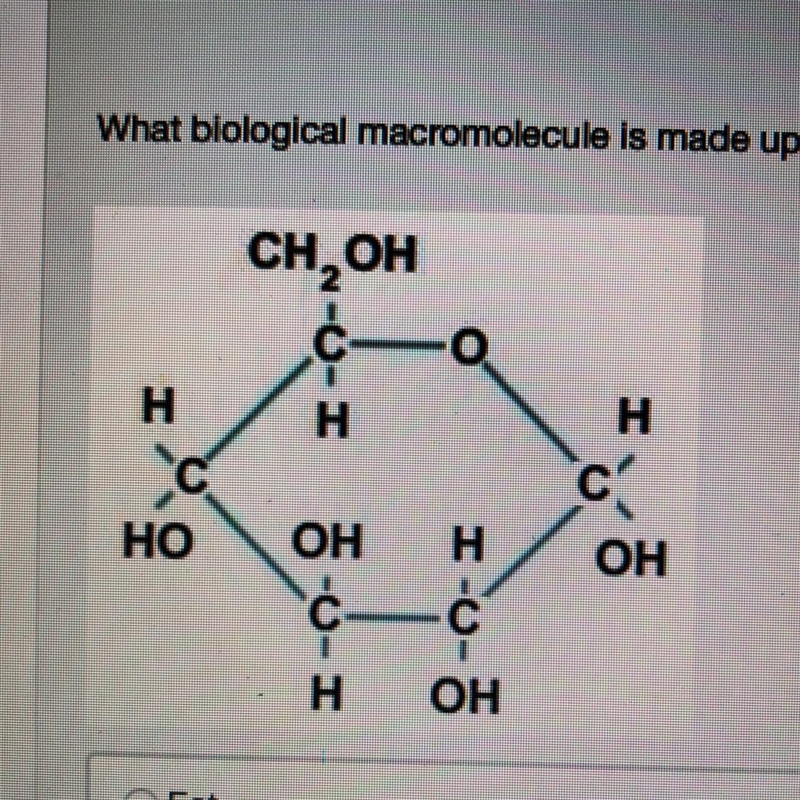 What biological macromolecule is made up of monomers like the one shown below? Fat-example-1