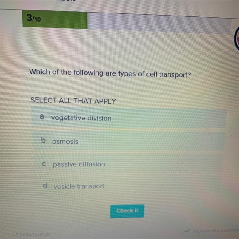 Which of the following are types of cell transport-example-1