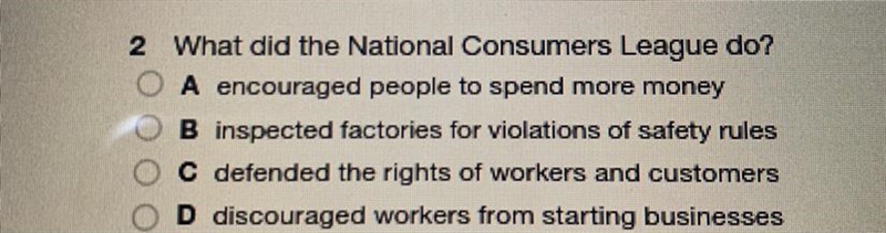 What did the National Consumers League do?-example-1