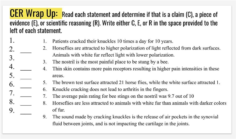 CER Can someone help me with these questions? Thank you.-example-1