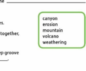 When a river flows over time, it may leave a deep groove with tall sides called a-example-1