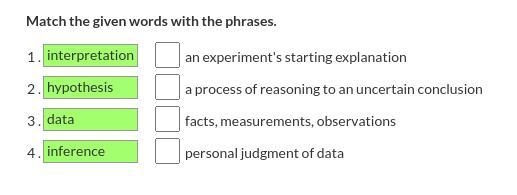 Match the given words with the phrases.-example-1