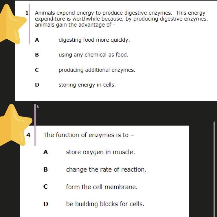 Helo! i was wondering if anyone could help me of these two questions for biology?-example-1