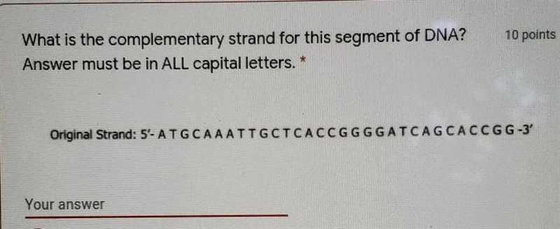 What is the complementary strand for this segment of DNA? ​I'll give u 15 point pls-example-1