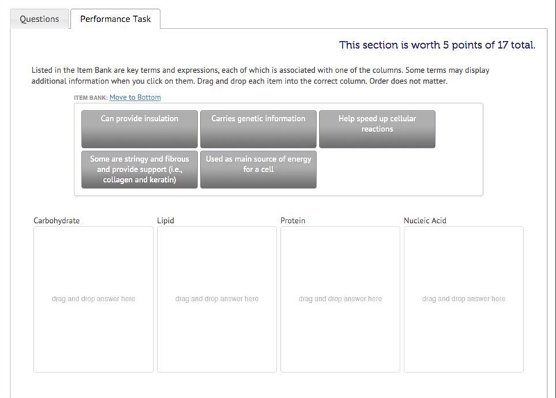 Listed in the Item Bank are key terms and expressions, each of which is associated-example-1