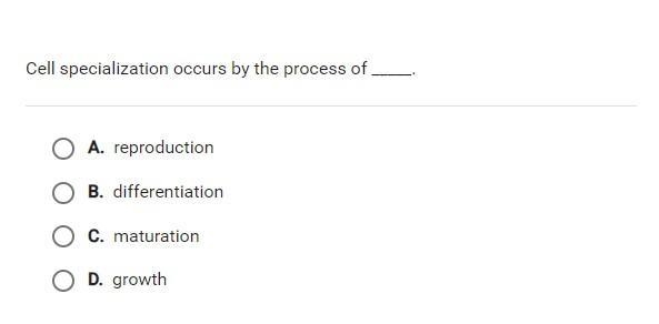 In which of these processes does cell specialization occur?-example-1