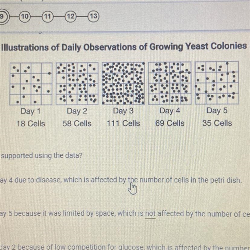 Considering the experimental design, which claim is best supported using the data-example-1