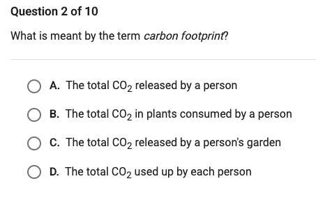 What is meant by the term carbon footprint?-example-1