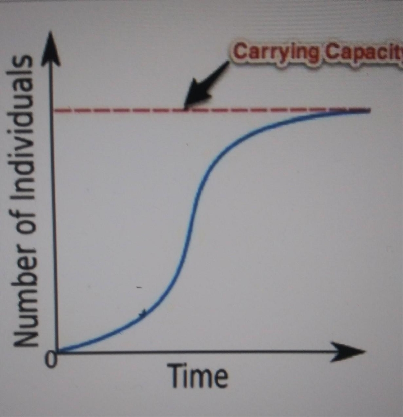 What explanation fits the growth model portrayed in the graph? A. Limits to resources-example-1