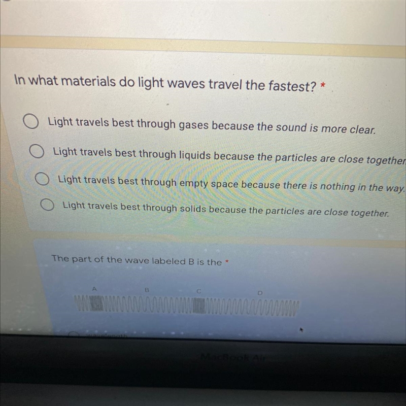 In what materials do light waves travel the fastest-example-1