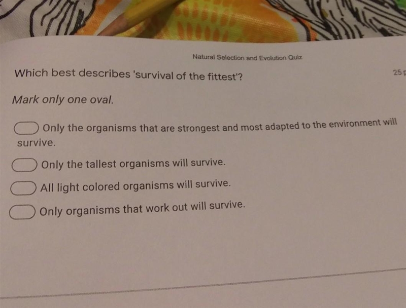 Which Best Describes survival of the fittest? ​-example-1