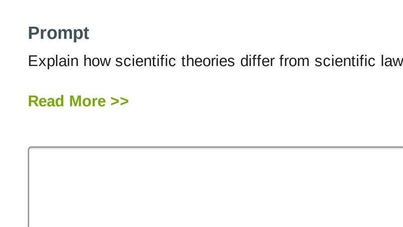 Explain how scientific theories differ from scientific laws.-example-1