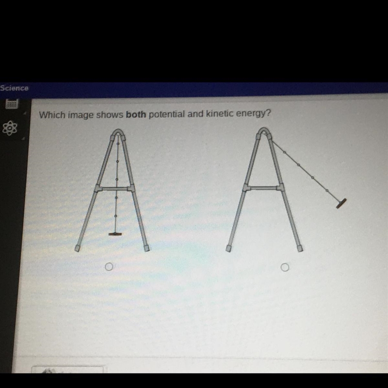 Science Which image shows both potential and kinetic energy?-example-1