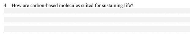 How are carbon-based molecules suited for sustaining life?-example-1