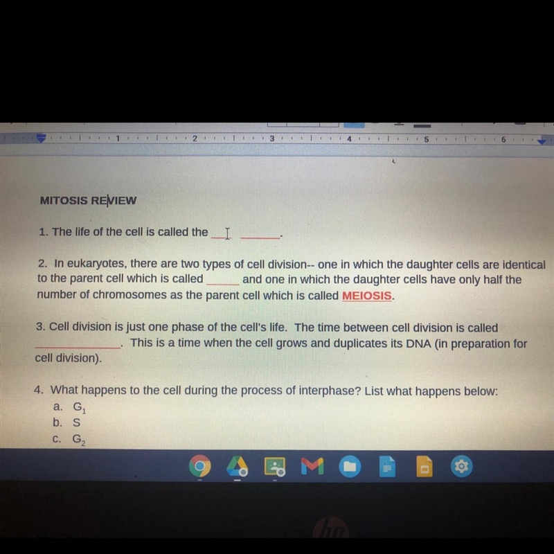 The life of the cell is called the ____ _______-example-1