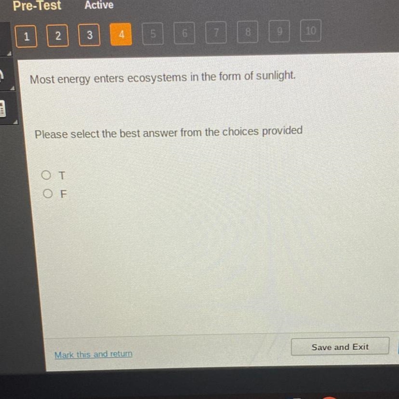 Most energy enters ecosystems in the form of sunlight. Please select the best answer-example-1