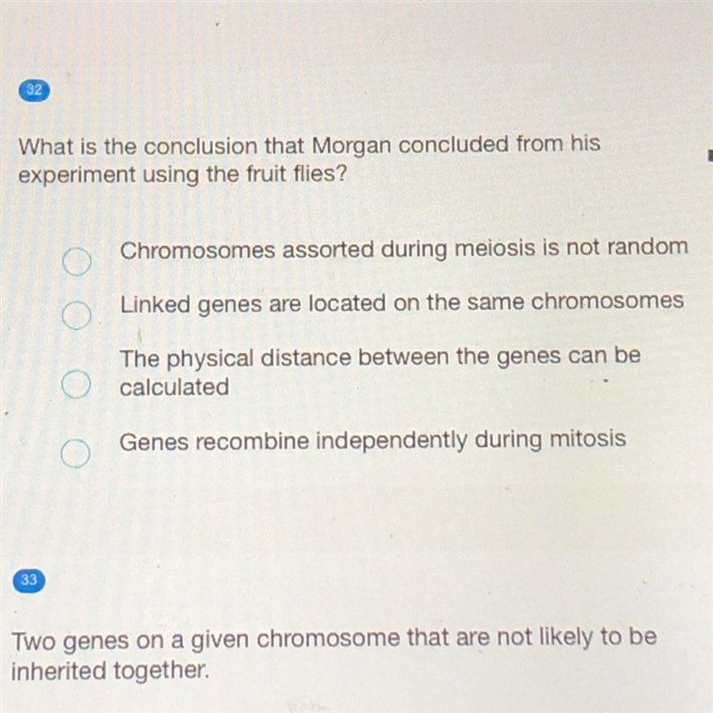 What is the conclusion that Morgan concluded from his experiment using the fruit flies-example-1