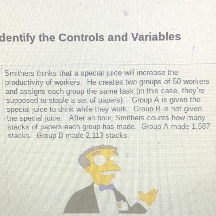 What should Smithers conclusion be￼-example-1