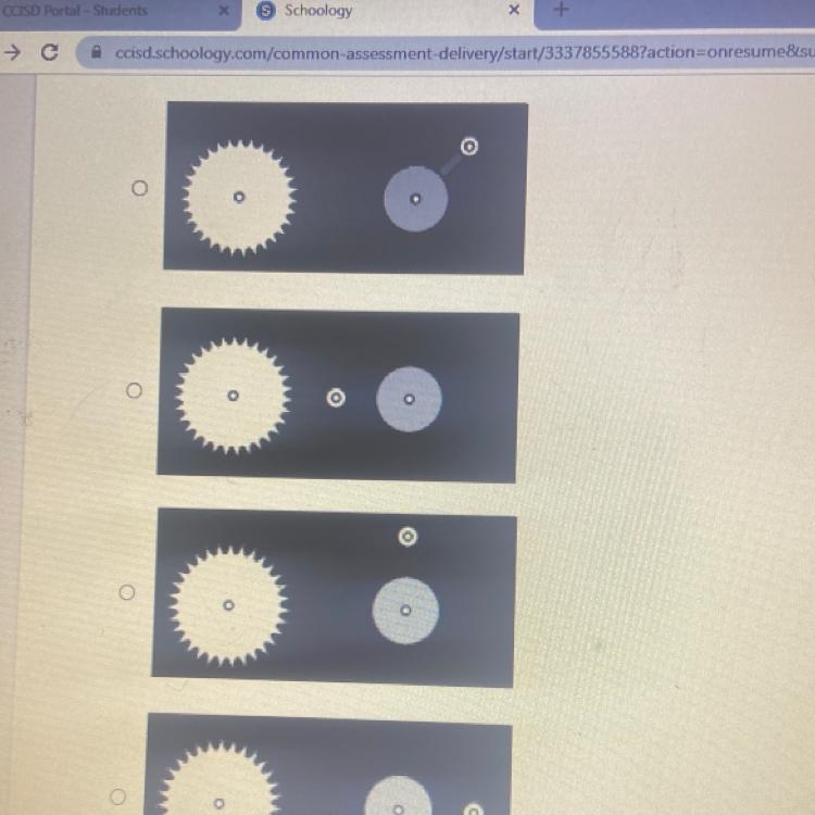 Which diagram shows the objects arranged so that a new moon would be visible from-example-1