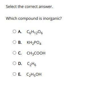 Which compound is inorganic?-example-1