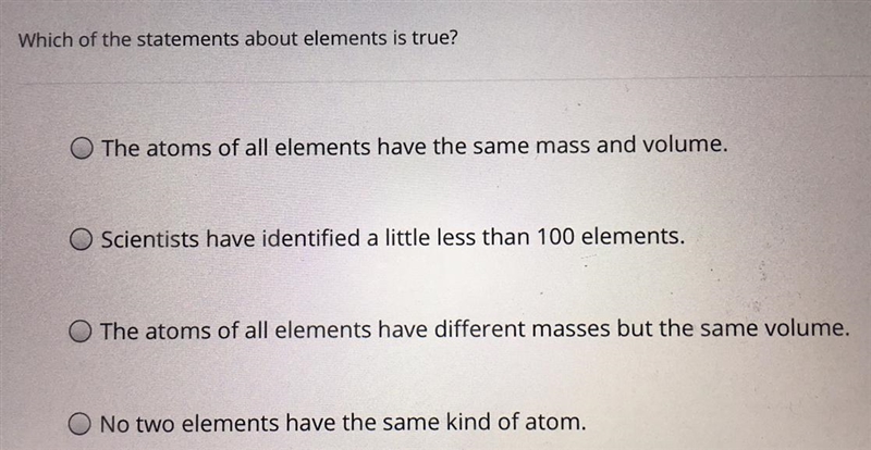 Which of the statements about elements is true?-example-1