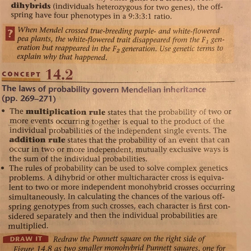 Can someone please explain the mendel multiplication and addition rule in a way that-example-1