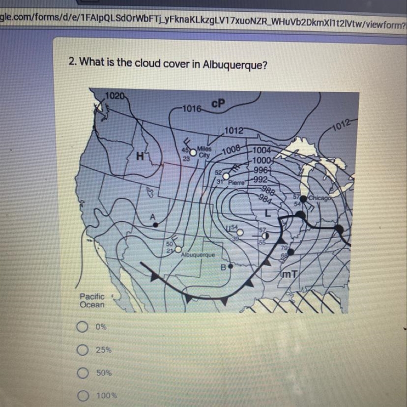 What is the cloud cover in Albuquerque-example-1