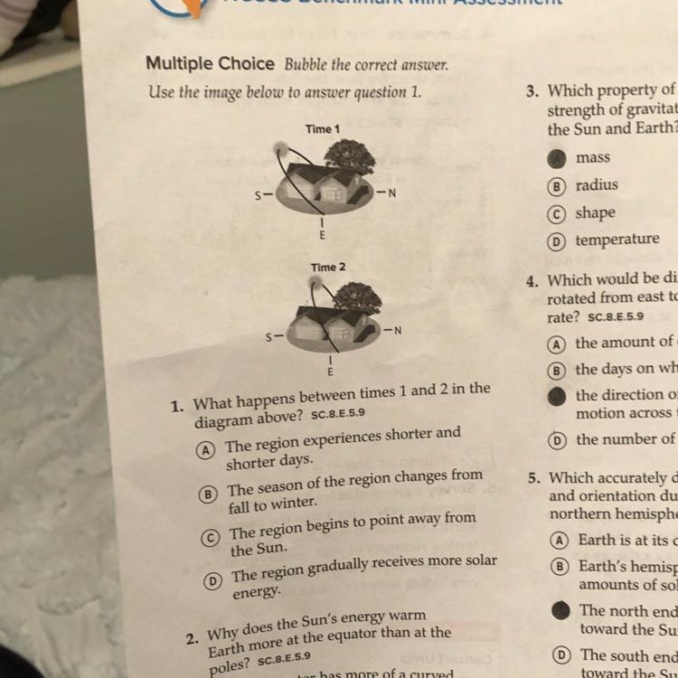 Problem 1 what happens between times 1 and 2 in the diagram above? please help-example-1