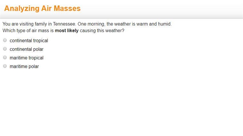 Continental tropical continental polar maritime tropical maritime polar-example-1