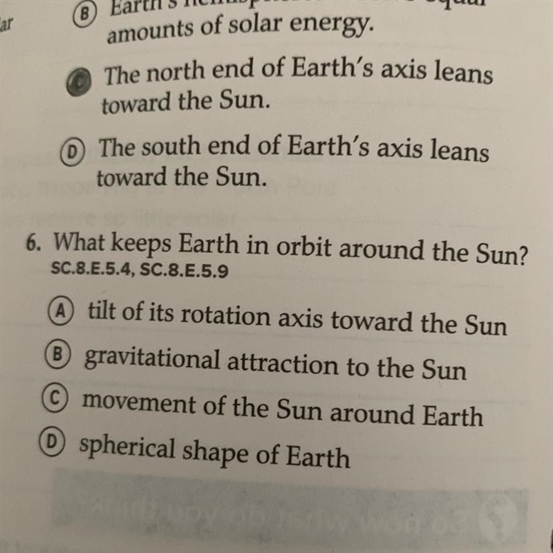 What keeps earth in orbit around the sun?-example-1