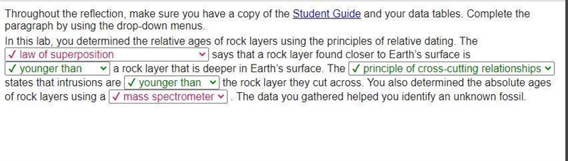 Throughout the reflection, make sure you have a copy of the Student Guide and your-example-1