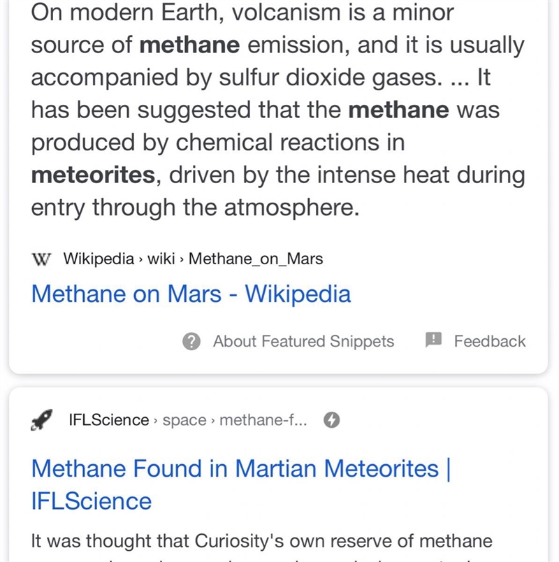 Was methane introduced by meteors?-example-1