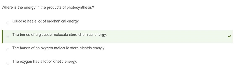 Where is the energy in the products of photosynthesis? The oxygen has a lot of kinetic-example-1