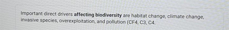 Which affects biodiversity loss the most? A. Habitat destruction B. Introduced species-example-1