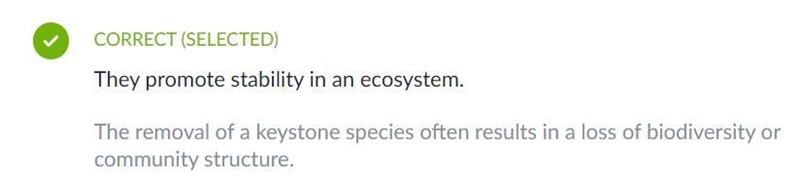 Which statement is true regarding keystone species in an environment?-example-1