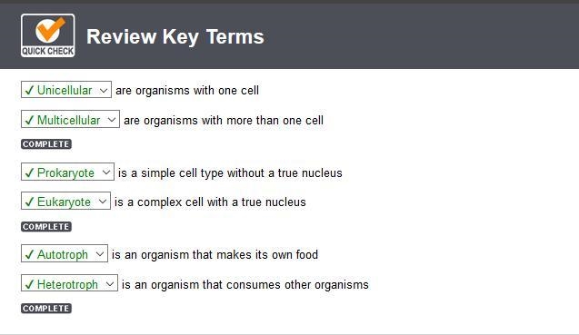 Blank ....is a simple cell type without a true nucleus Blank ...is a complex cell-example-1