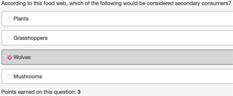 According to this food web, which of the following would be considered secondary consumers-example-1