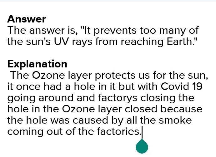 Why is the ozone layer important to living organisms? The hole in the ozone layer-example-1