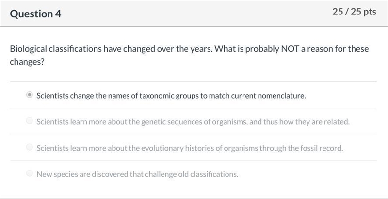 HURRYYY!!!! Biological classifications have changed over the years. What is probably-example-1