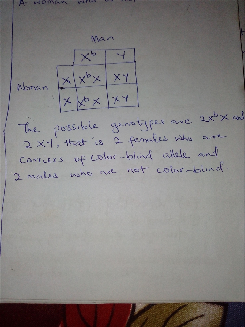 Please help !!!! will all of the female children be carriers of the color - blind-example-1