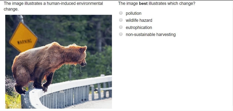 The image illustrates a human-induced environmental change. The image best illustrates-example-1