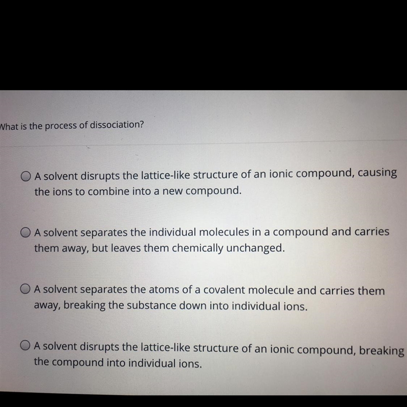 What is the process of dissociation?-example-1